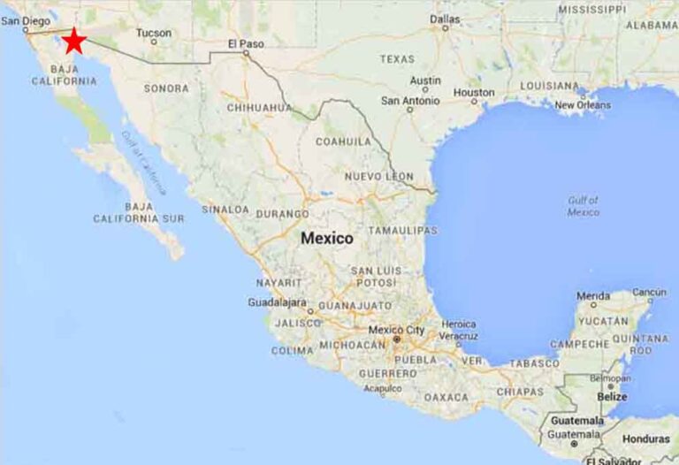 El mapa de Mexico, San Luis Río Colorado.